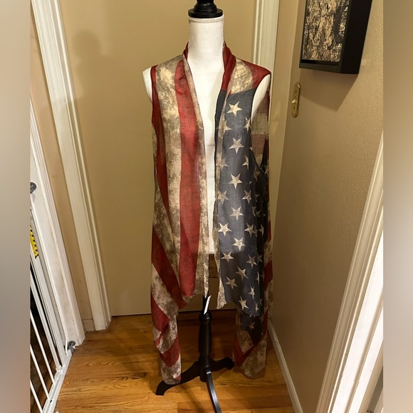 Accessories - American flag scarf. One size fits most.